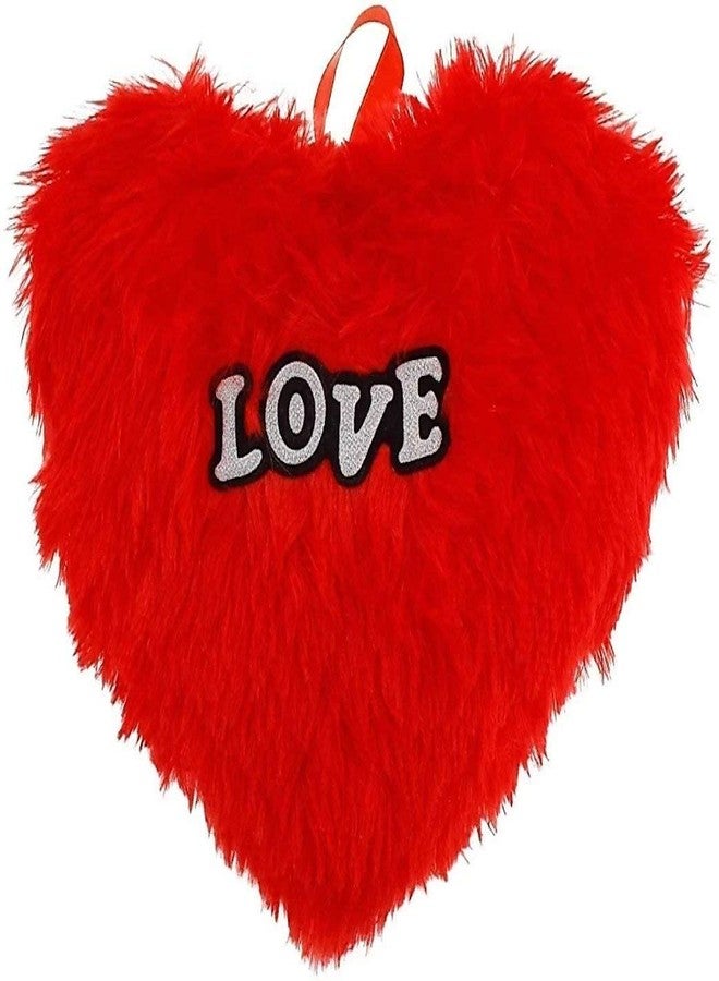 Jassi Toys Printed Gift Heart Shape Cushion Stuffed Hanging Heart Shaped Pillow with Best Filling Covers- (Red 13*11 cm) - Image 1